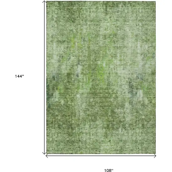 Olive Green And Artichoke Green Abstract Washable Indoor Outdoor Area Rug Photo 3