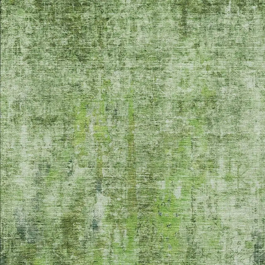 Olive Green And Artichoke Green Abstract Washable Indoor Outdoor Area Rug Photo 5