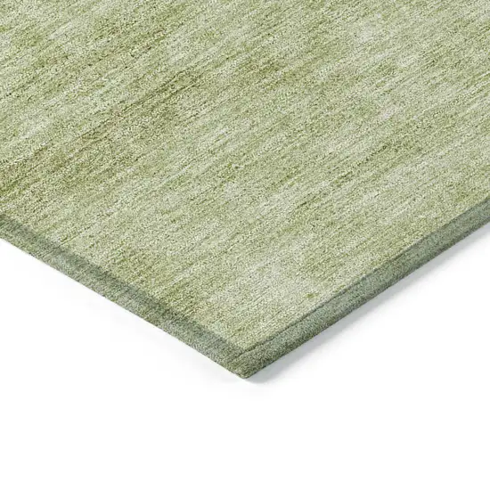 Olive Green And Artichoke Green Abstract Washable Indoor Outdoor Area Rug Photo 5