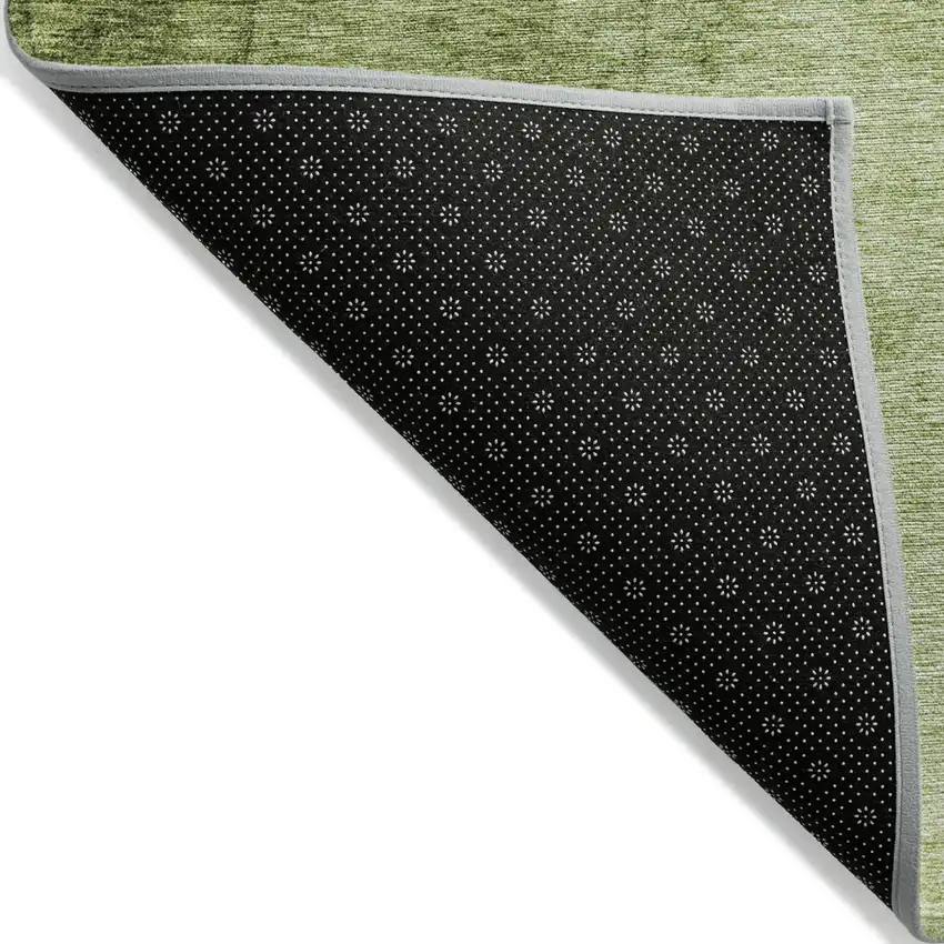 Olive Green And Artichoke Green Ombre Washable Indoor Outdoor Area Rug Photo 3