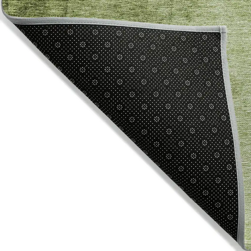 Olive Green And Artichoke Green Ombre Washable Indoor Outdoor Area Rug Photo 2