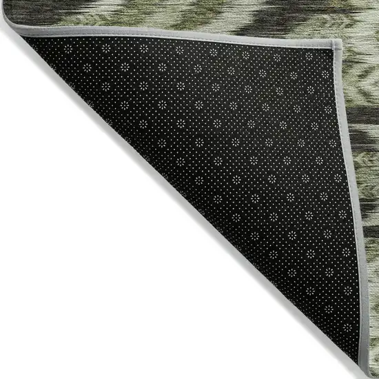 Olive Green And Artichoke Green Southwestern Washable Indoor Outdoor Area Rug Photo 4