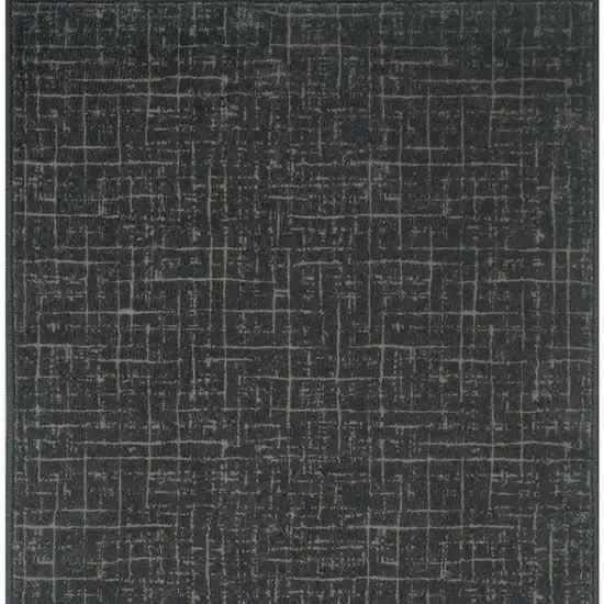 Olive Green And Beige Crosshatch Area Rug Photo 4