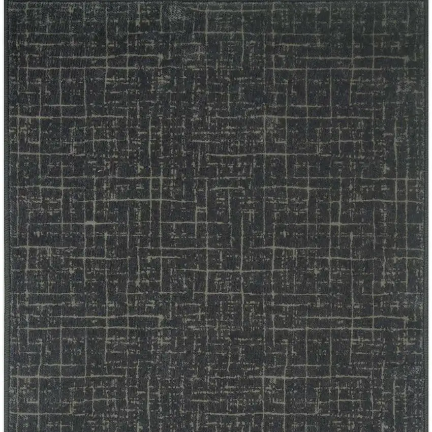 Olive Green And Beige Crosshatch Area Rug Photo 4