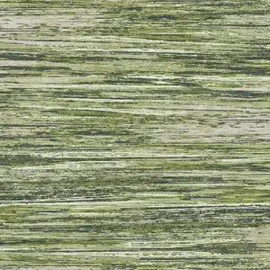 Photo of Olive Green And Beige Striped Washable Area Rug With UV Protection