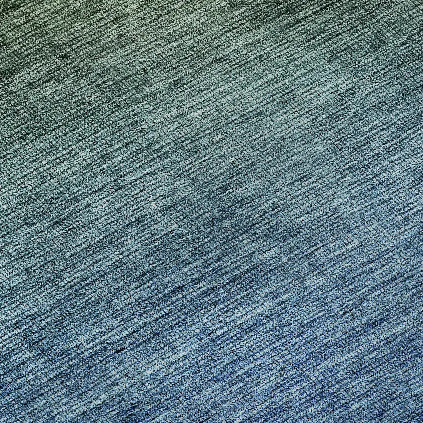 Olive Green And Blue Ombre Washable Area Rug With UV Protection Photo 9