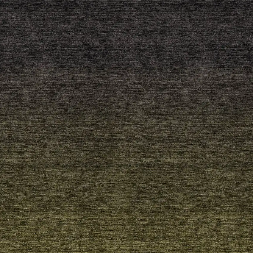 Olive Green And Charcoal Abstract Washable Indoor Outdoor Area Rug Photo 6