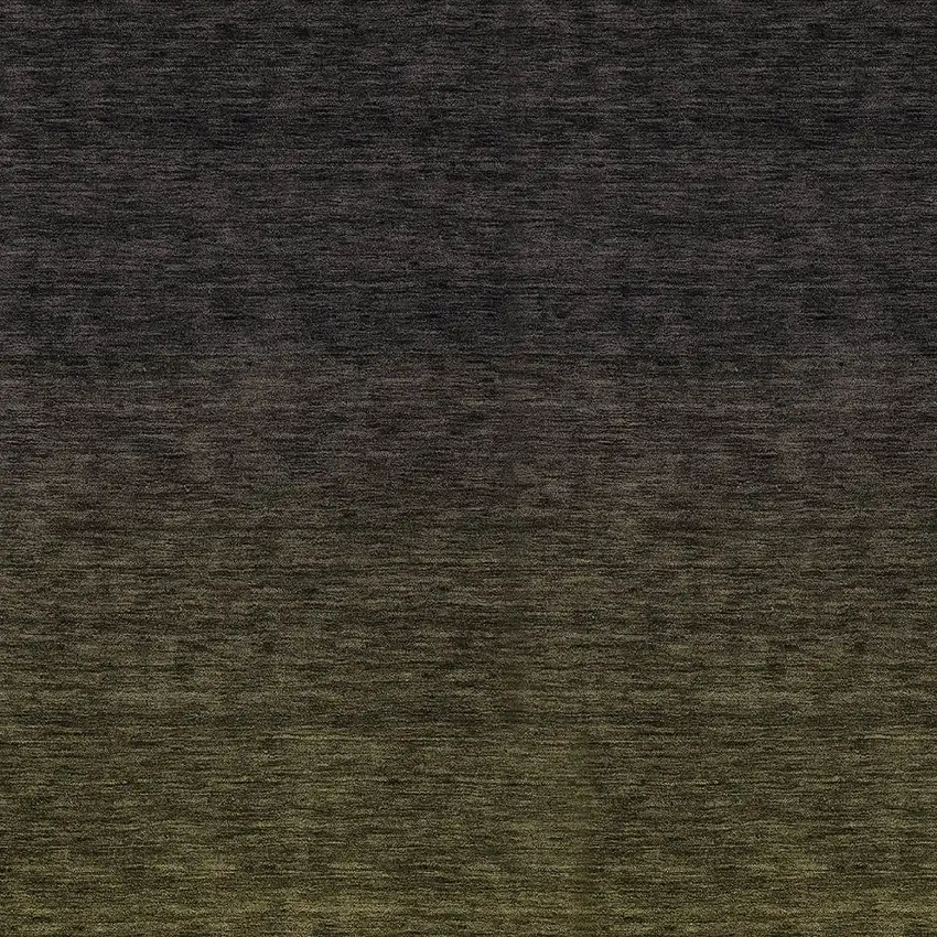 Olive Green And Charcoal Abstract Washable Indoor Outdoor Area Rug Photo 6