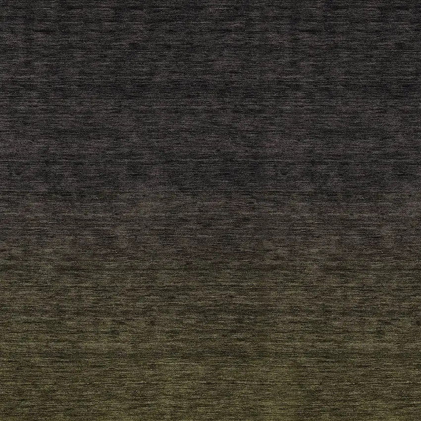 Olive Green And Charcoal Abstract Washable Indoor Outdoor Area Rug Photo 6
