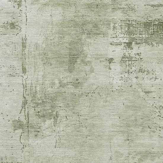 Olive Green And Fern Green Abstract Washable Area Rug With UV Protection Photo 2