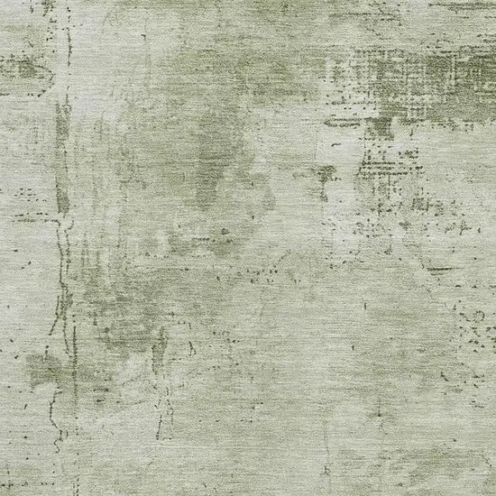 Olive Green And Fern Green Abstract Washable Area Rug With UV Protection Photo 2