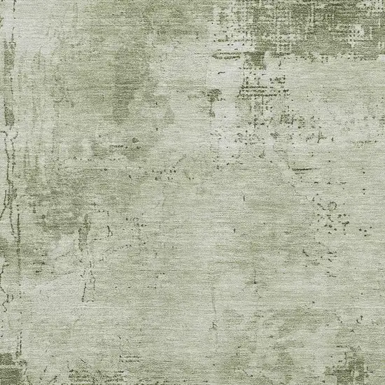 Olive Green And Fern Green Abstract Washable Area Rug With UV Protection Photo 2