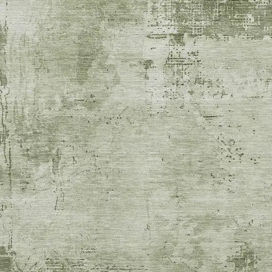 Olive Green And Fern Green Abstract Washable Area Rug With UV Protection Photo 2