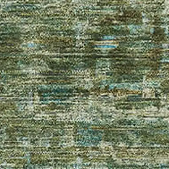 Olive Green And Fern Green Oriental Washable Area Rug With UV Protection Photo 2