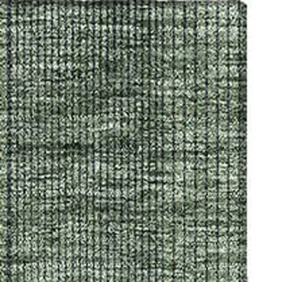 Olive Green And Gray Striped Washable Area Rug With UV Protection Photo 4