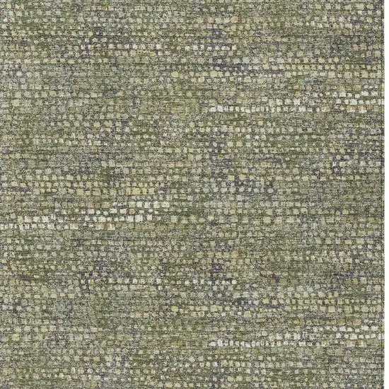 Olive Green And Green Abstract Washable Indoor Outdoor Area Rug Photo 2