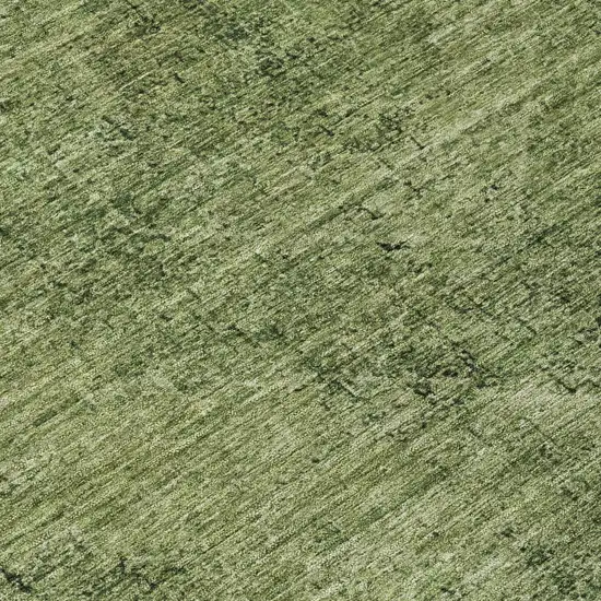 Olive Green And Green Oriental Washable Indoor Outdoor Area Rug Photo 5