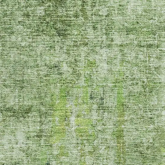 Olive Green And Ivory Abstract Washable Area Rug With UV Protection Photo 3