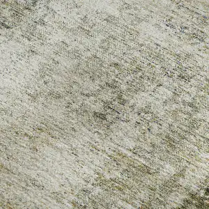 Photo of Olive Green And Ivory Abstract Washable Area Rug With UV Protection