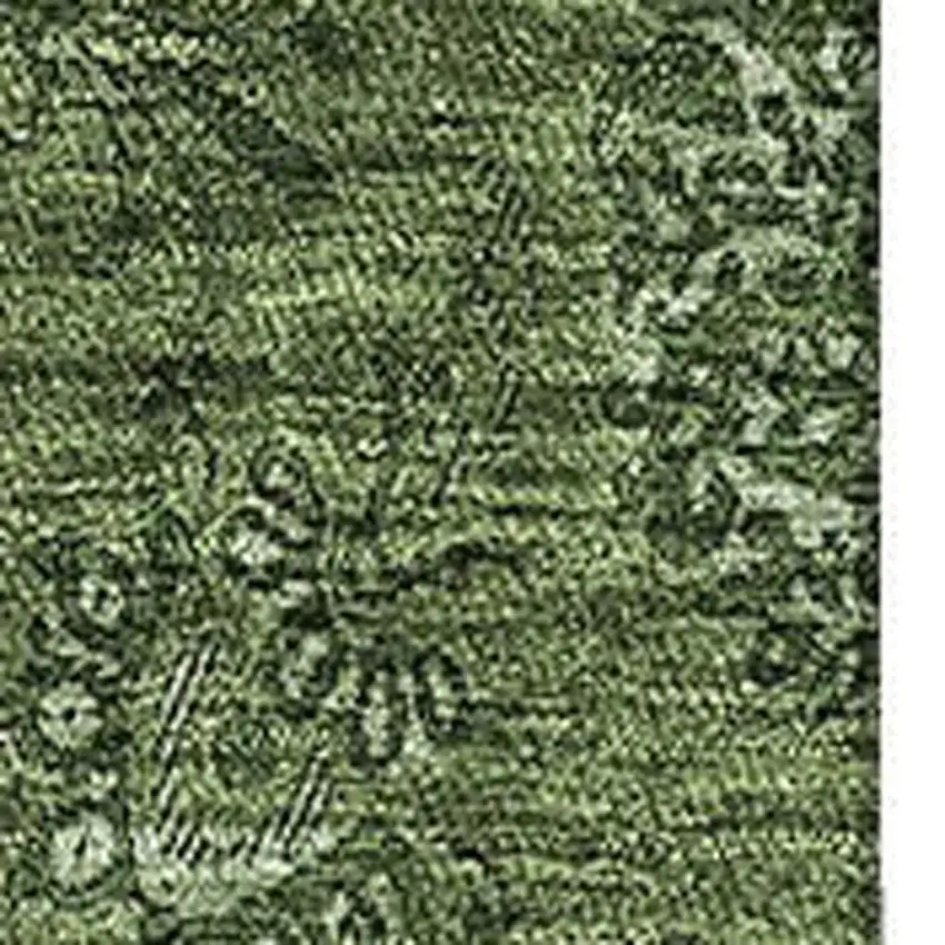 Olive Green And Ivory Floral Washable Area Rug With UV Protection Photo 3