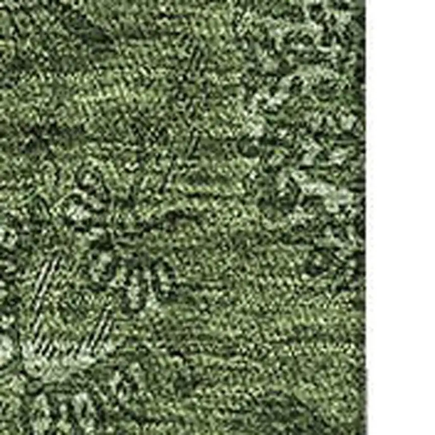 Olive Green And Ivory Floral Washable Area Rug With UV Protection Photo 3