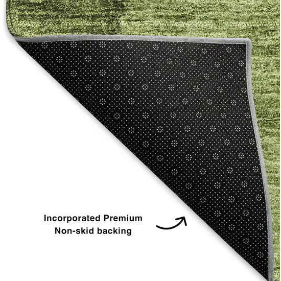 Olive Green And Ivory Ombre Washable Area Rug With UV Protection Photo 6