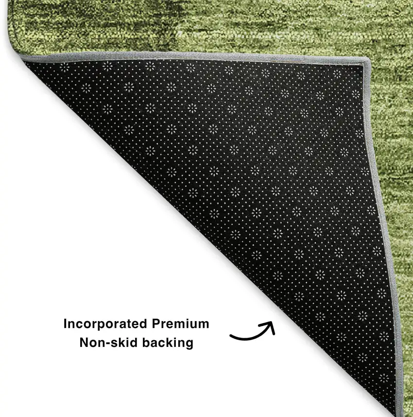 Olive Green And Ivory Ombre Washable Area Rug With UV Protection Photo 6