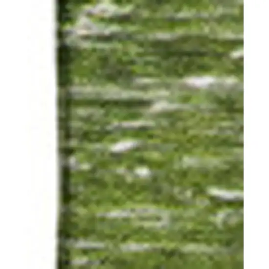 Olive Green And Ivory Patchwork Washable Area Rug With UV Protection Photo 2