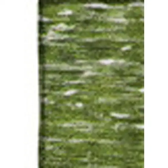 Olive Green And Ivory Patchwork Washable Area Rug With UV Protection Photo 3