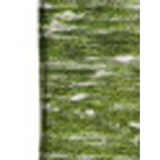 Olive Green And Ivory Patchwork Washable Area Rug With UV Protection Photo 2