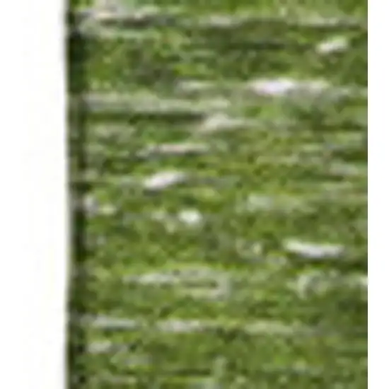 Olive Green And Ivory Patchwork Washable Area Rug With UV Protection Photo 2