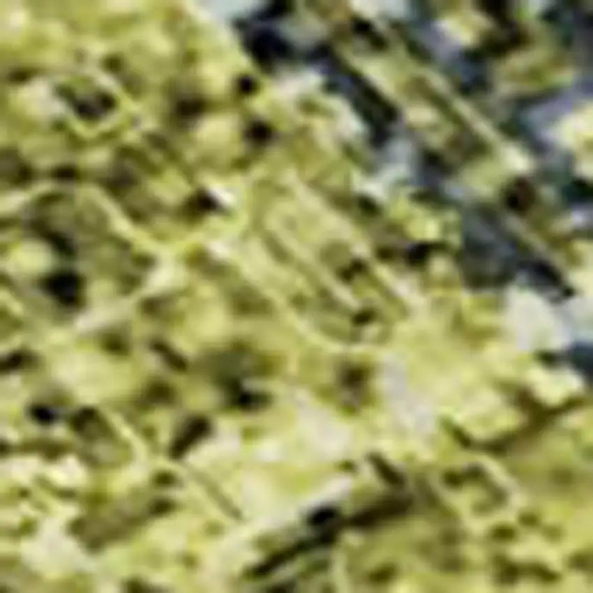 Olive Green And Navy Blue Striped Washable Area Rug With UV Protection Photo 2