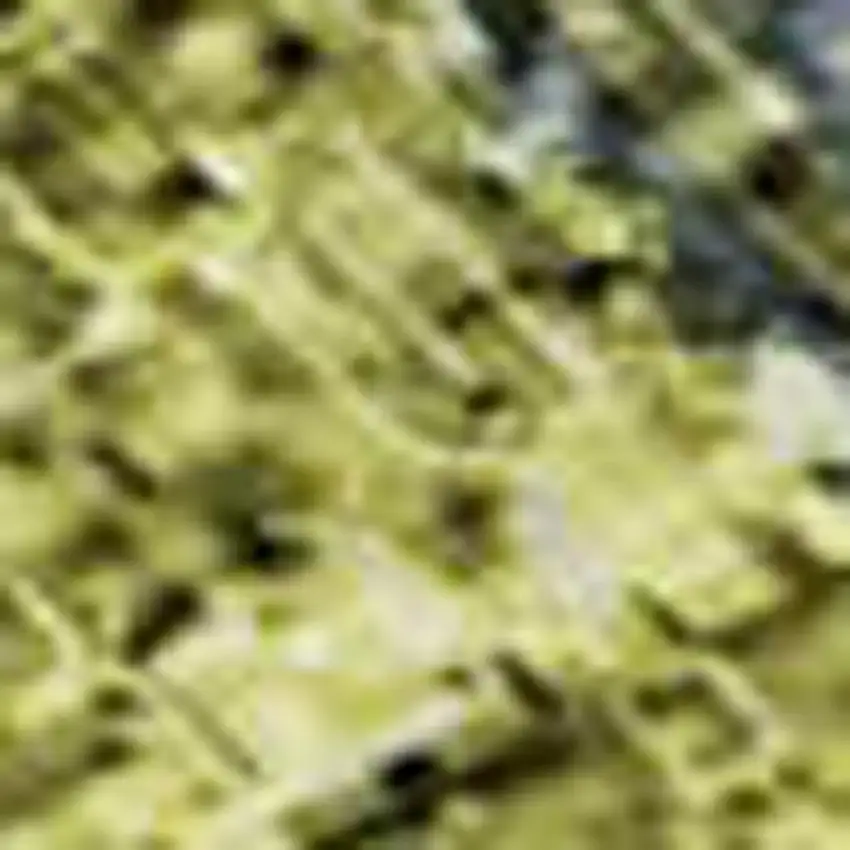 Olive Green And Navy Blue Striped Washable Area Rug With UV Protection Photo 2