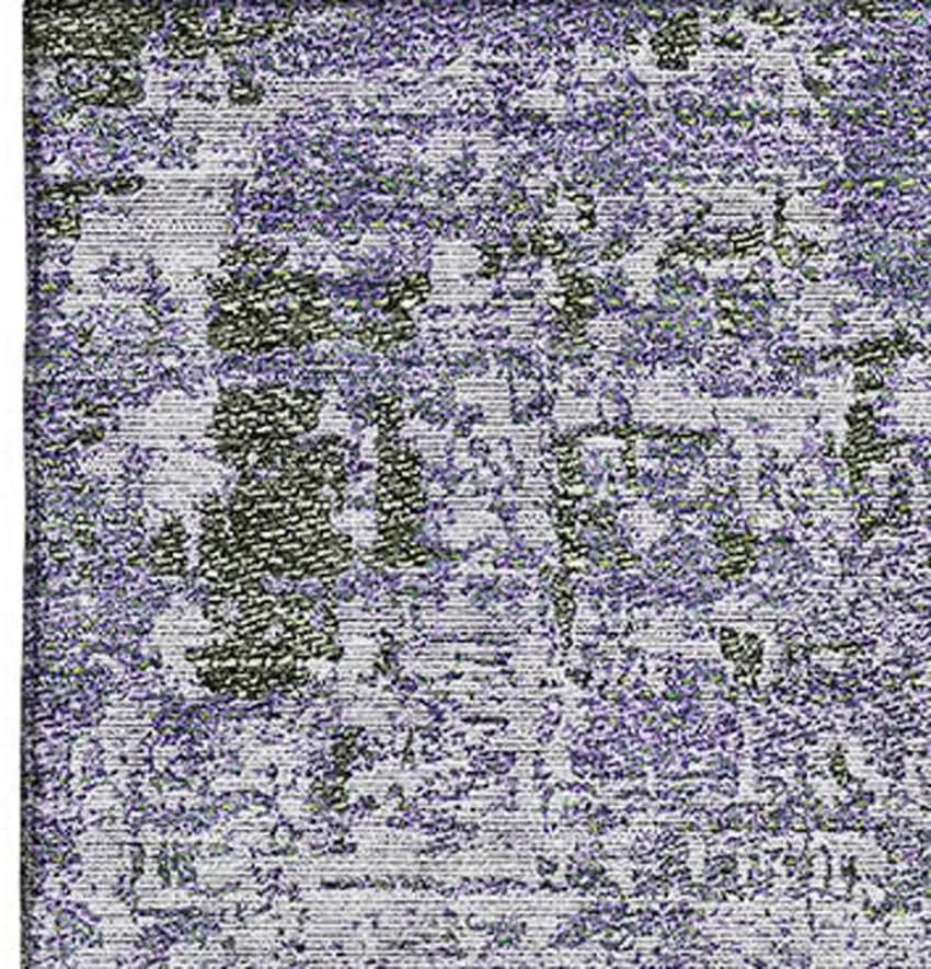 Olive Green And Purple Abstract Washable Area Rug With UV Protection Photo 4