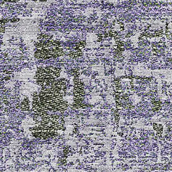 Olive Green And Purple Abstract Washable Area Rug With UV Protection Photo 3