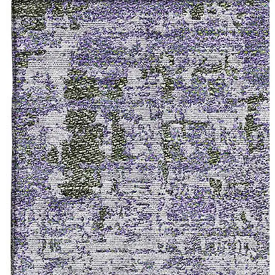 Olive Green And Purple Abstract Washable Area Rug With UV Protection Photo 3