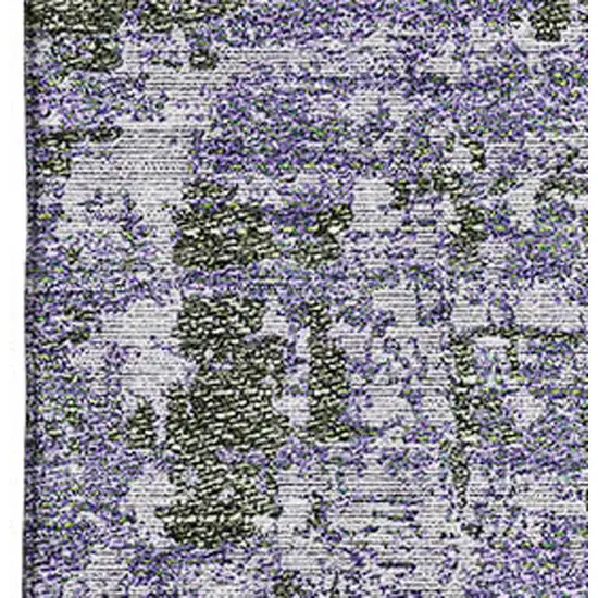 Olive Green And Purple Abstract Washable Area Rug With UV Protection Photo 3