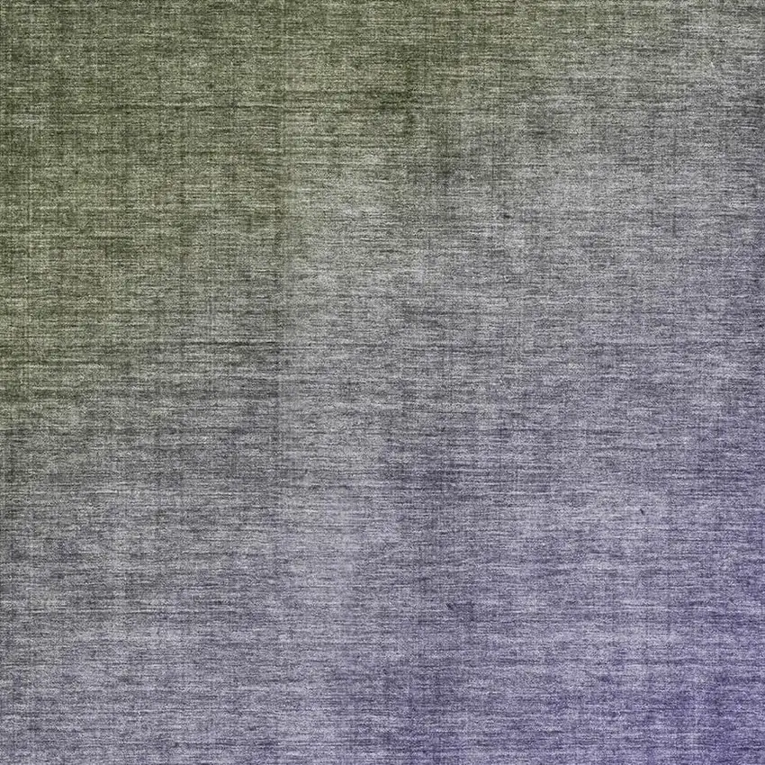 Olive Green And Purple Ombre Washable Area Rug With UV Protection Photo 2