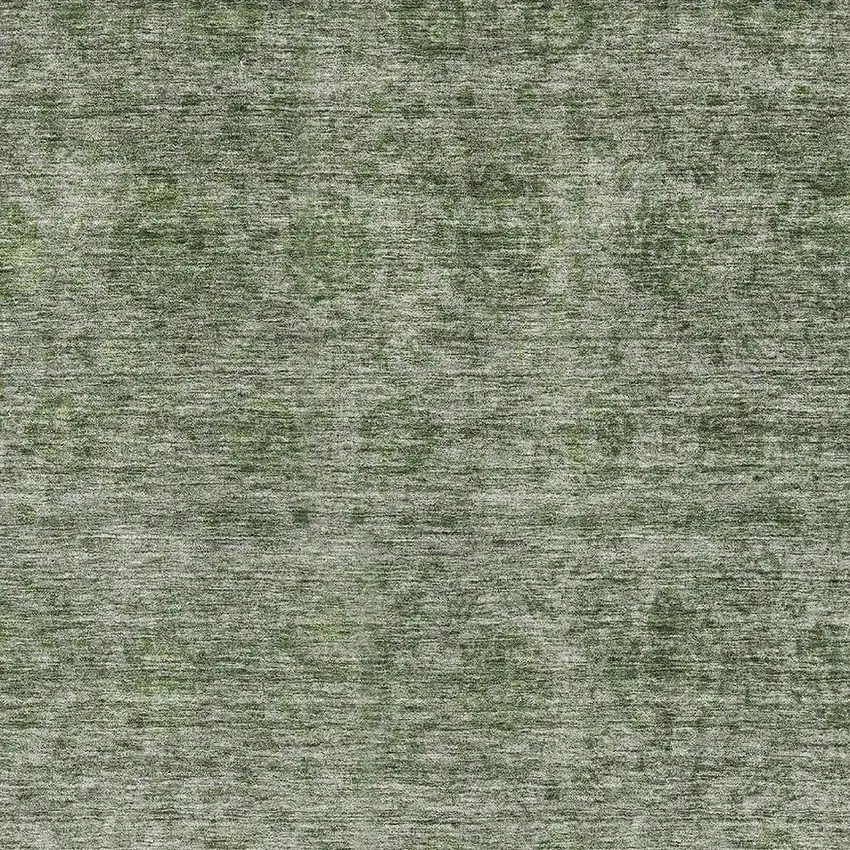 Olive Green And Silver Abstract Washable Area Rug With UV Protection Photo 2