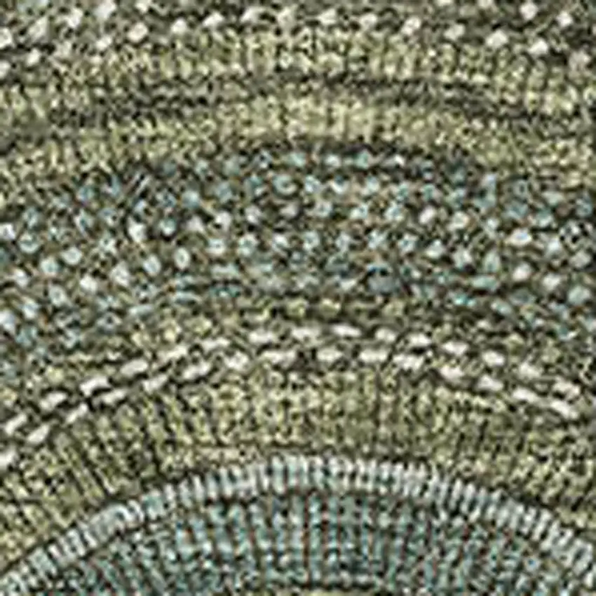 Olive Green And Silver Geometric Washable Area Rug With UV Protection Photo 2