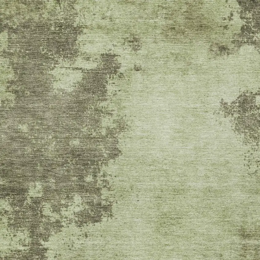 Olive Green And Taupe Abstract Washable Indoor Outdoor Area Rug Photo 4