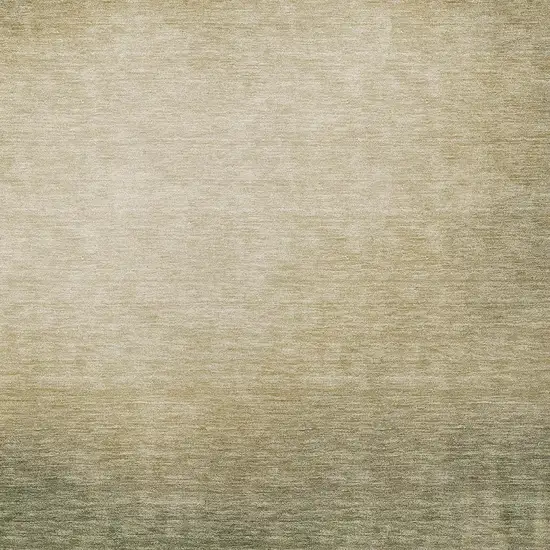 Olive Green Beige And Wheat Abstract Washable Indoor Outdoor Area Rug Photo 2