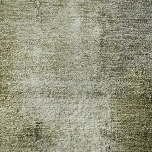 Photo of Olive Green Charcoal And Ivory Abstract Washable Area Rug With UV Protection