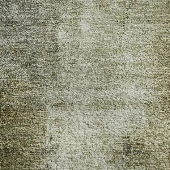 Olive Green Charcoal And Ivory Abstract Washable Area Rug With UV Protection Photo 4