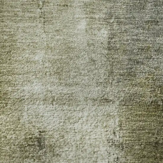 Olive Green Charcoal And Ivory Abstract Washable Area Rug With UV Protection Photo 3