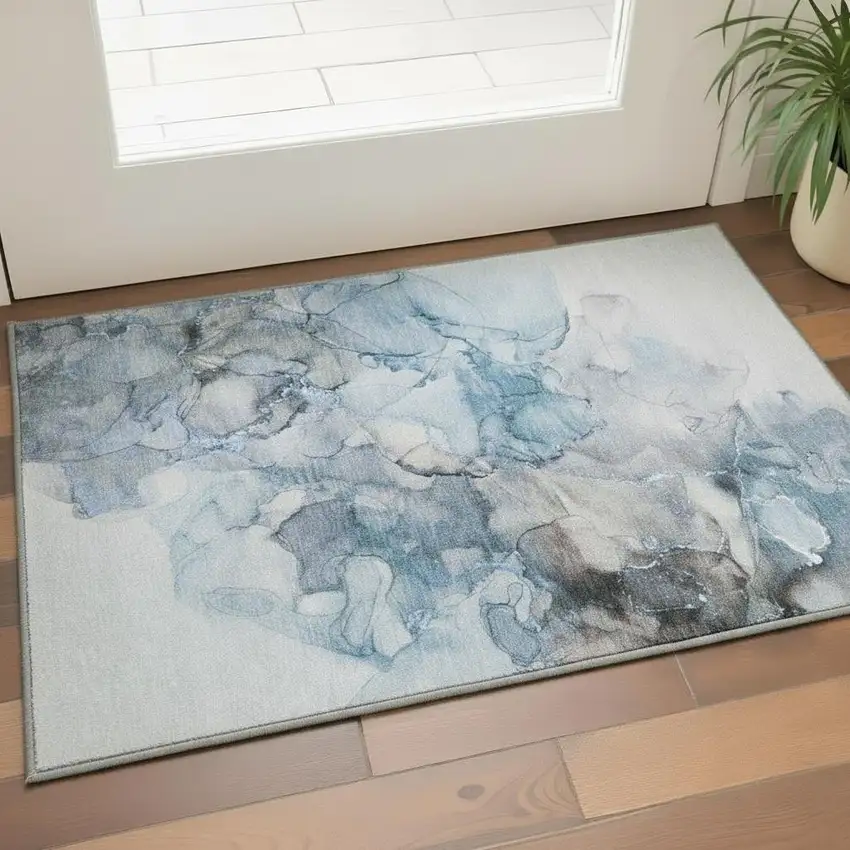 Olive Green Gold And Brown Striped Washable Area Rug With UV Protection Photo 2