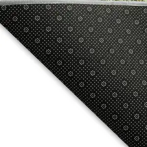 Photo of Olive Green Gold And Ivory Ogee Washable Area Rug With UV Protection