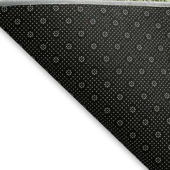 Olive Green Gold And Ivory Ogee Washable Area Rug With UV Protection Photo 2