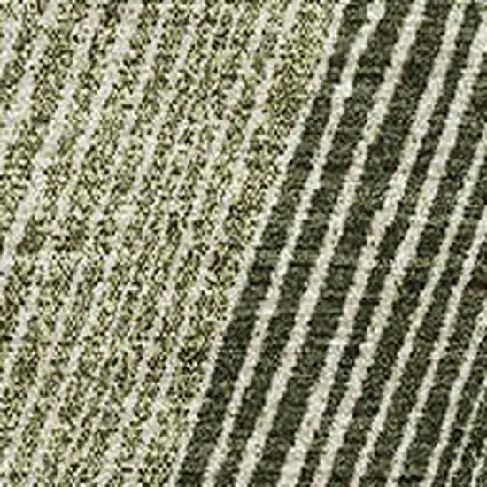 Olive Green Gray And Ivory Geometric Washable Area Rug With UV Protection Photo 2