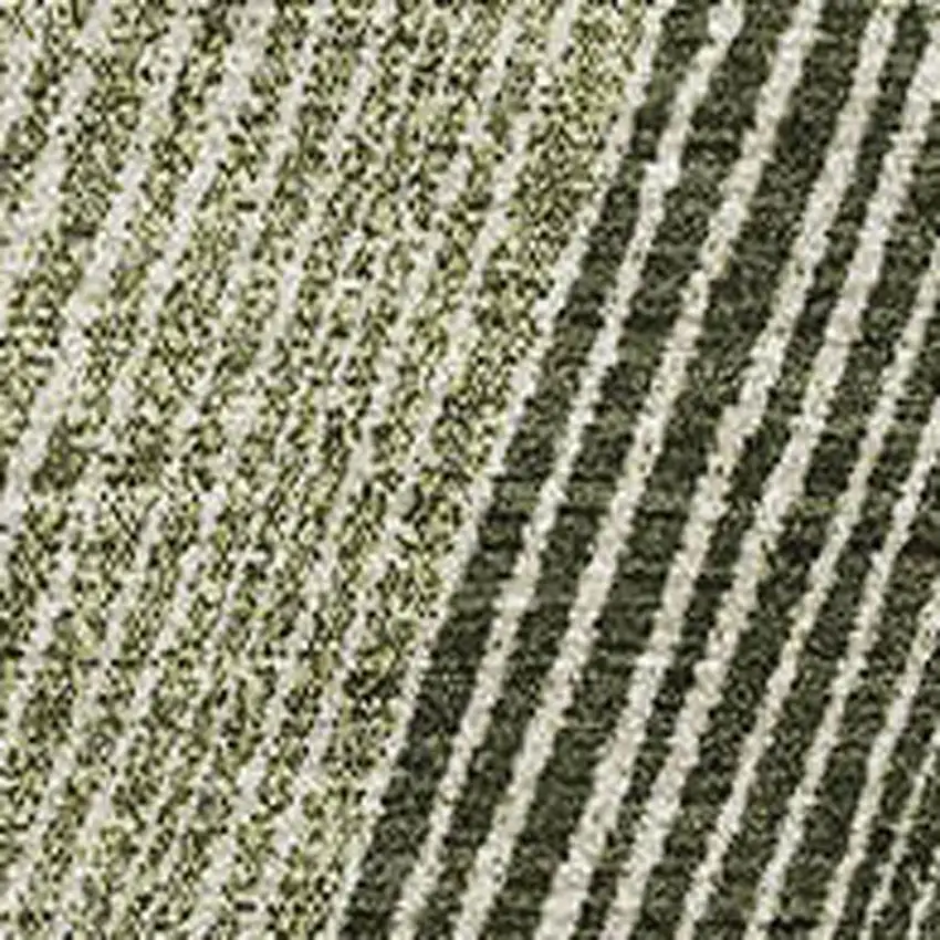 Olive Green Gray And Ivory Geometric Washable Area Rug With UV Protection Photo 2